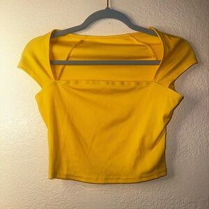 Yellow crop top